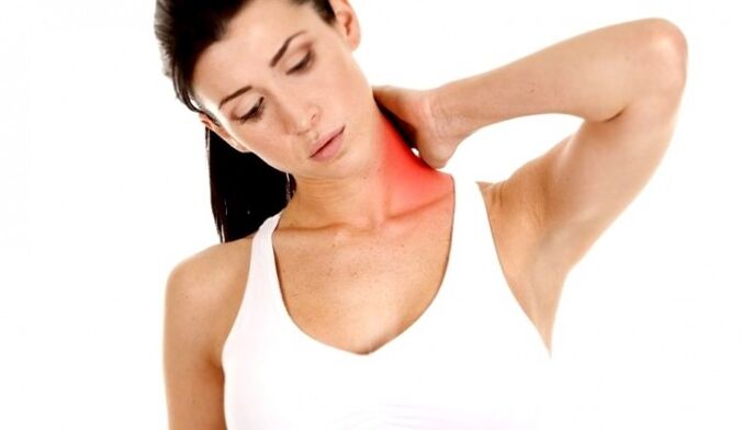 Dolor de cuello debido a osteocondrosis.